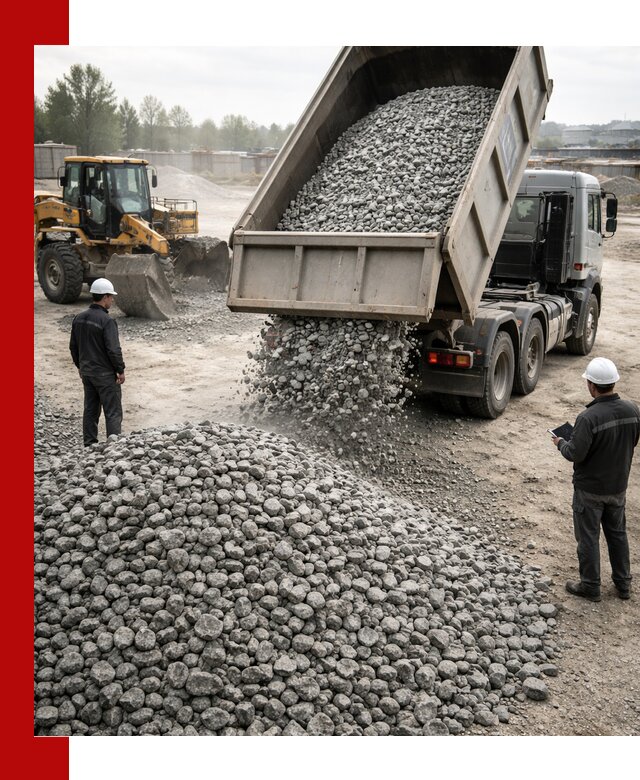 Доставка гранитного щебня фракции 20-40 в Петропавловске-Камчатском