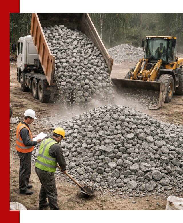 Гранитный щебень фракция 70-150 доставка в Петропавловске-Камчатском