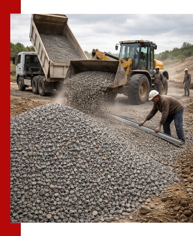 Гравийный щебень фракция 5-20 с доставкой в Петропавловске-Камчатском