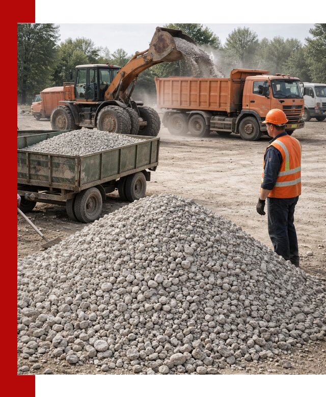 Доставка известнякового щебня фракция 20–40 в Петропавловске-Камчатском