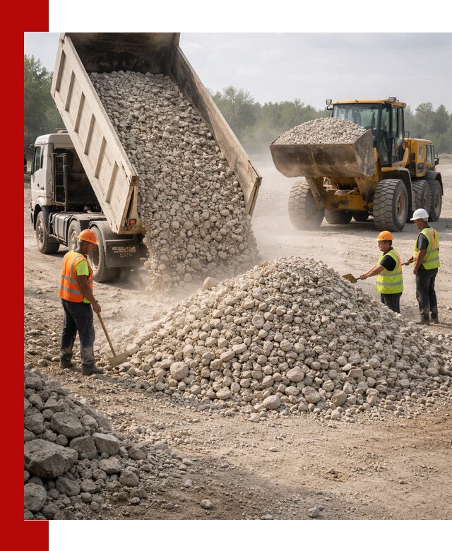 Доставка известнякового щебня фр. 40-70 в Петропавловске-Камчатском