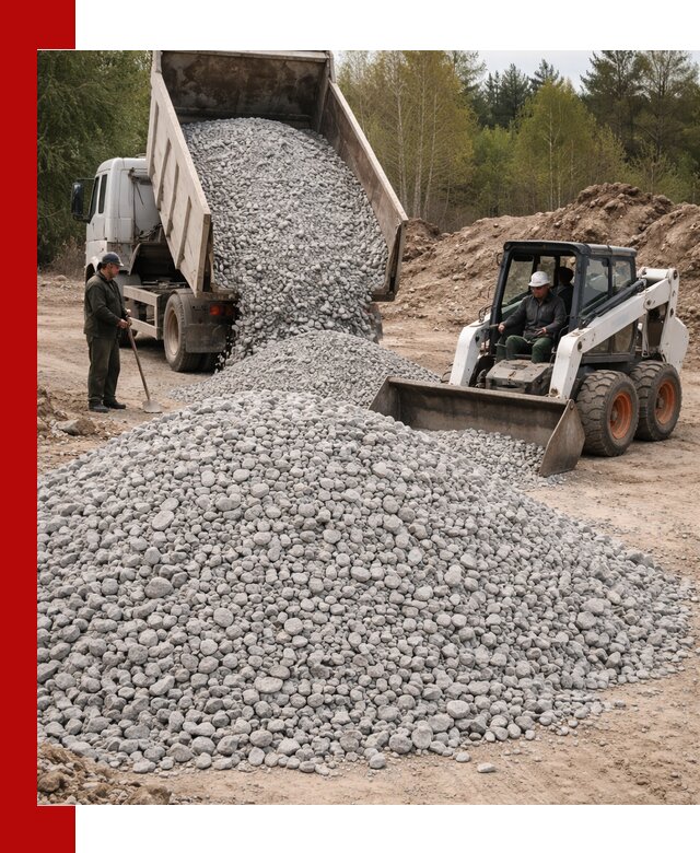 Доставка доломитового щебня в Петропавловске-Камчатском напрямую от карьера