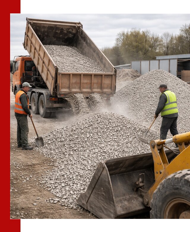 Доломитовый щебень фракции 5-20 с доставкой в Петропавловске-Камчатском
