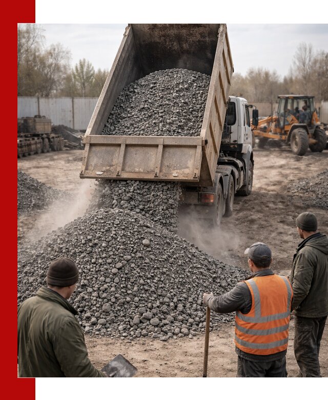 Доставка шлакового щебня в удобные сроки по выгодной цене в Петропавловске-Камчатском