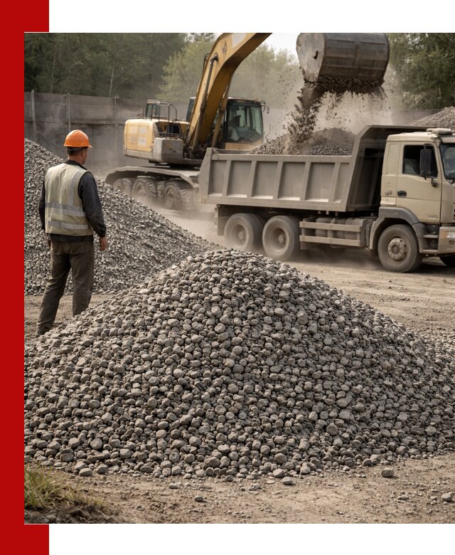 Шлаковый щебень фракция 5-20 с доставкой в Петропавловске-Камчатском