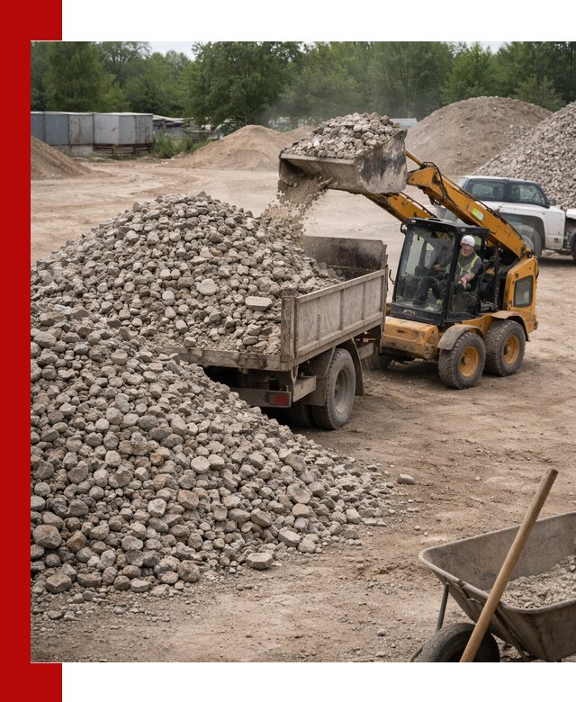 Доставка вторичного щебня в Петропавловске-Камчатском для строительных работ