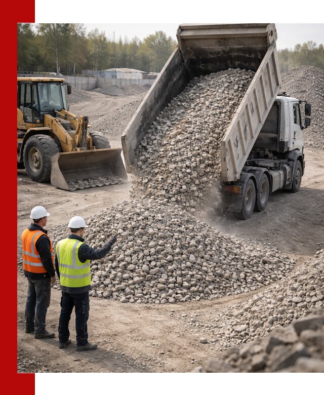 Вторичный щебень фракция 40–70 доставка в Петропавловске-Камчатском