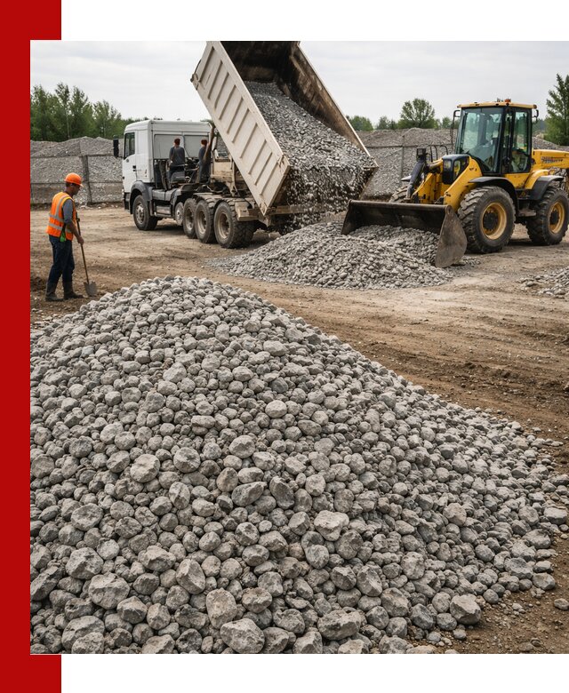 Доставка бетонного щебня фракции 40-70 в Петропавловске-Камчатском