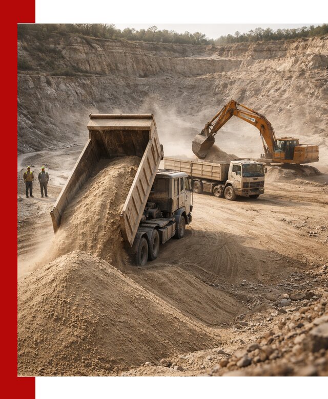 Карьерный песок навалом с доставкой в Петропавловске-Камчатском