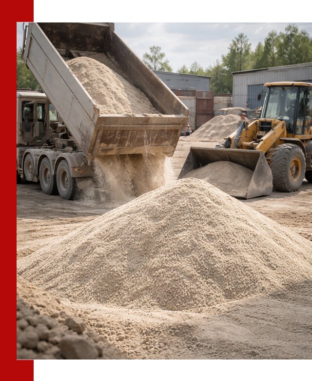 Кварцевый песок с доставкой в Петропавловске-Камчатском для строительных работ