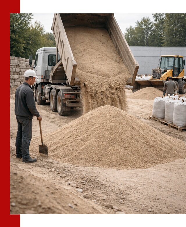 Кварцевый песок фракция 0–3 мм с доставкой в Петропавловске-Камчатском