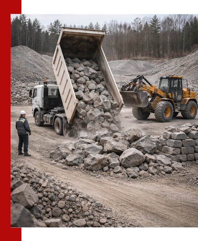 Доставка и продажа бутового гранитного камня в Петропавловске-Камчатском