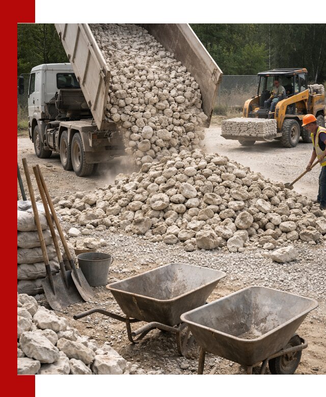 Доставка и продажа бутового известнякового камня в Петропавловске-Камчатском