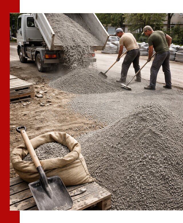 Отсев для тротуарной плитки в Петропавловске-Камчатском — доставка и укладка