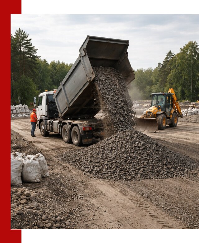 Доставка дробленого асфальта в Петропавловске-Камчатском для дорожных работ