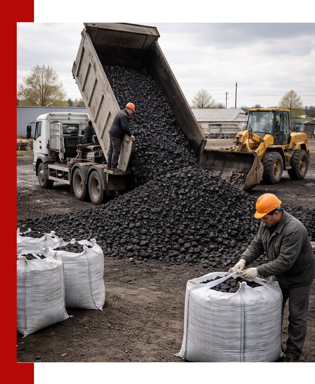 Доставка каменного угля в Петропавловске-Камчатском оптом и в розницу