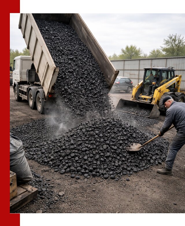 Доставка угля орех в Петропавловске-Камчатском оптом и в розницу