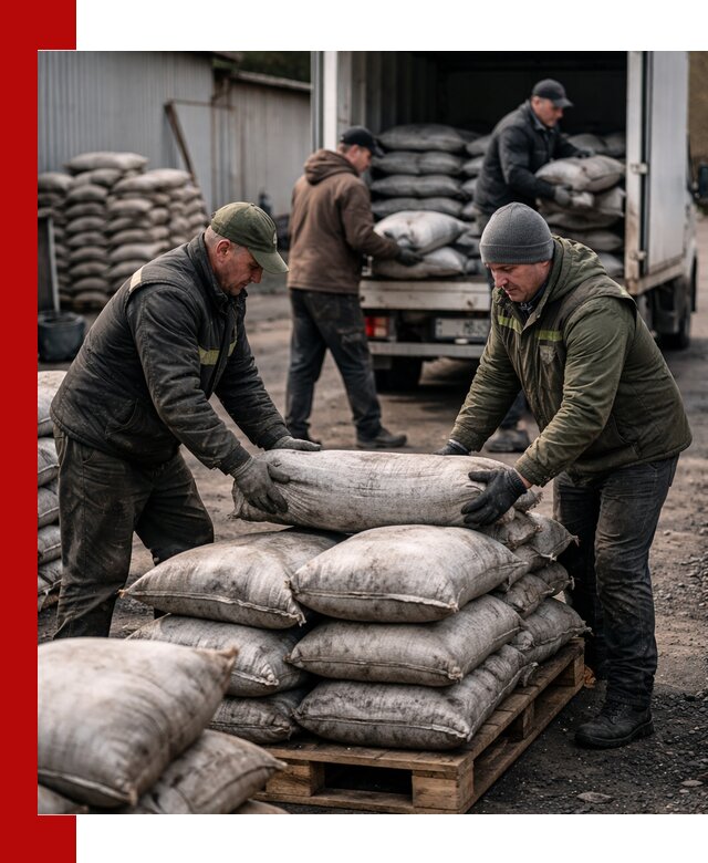 Доставка угля в мешках по выгодным ценам в Петропавловске-Камчатском