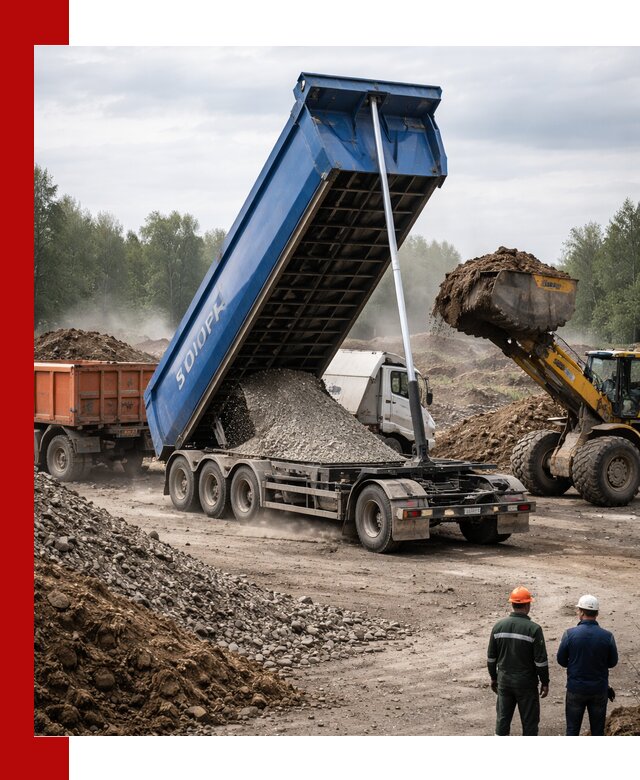 Аренда тонар 40 тонн в Петропавловске-Камчатском с доставкой материалов