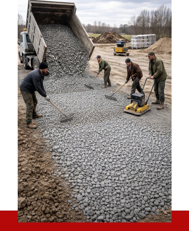 Устройство щебеночной подушки в Петропавловске-Камчатском от 4662 р. ПРОНЕРУДПтк