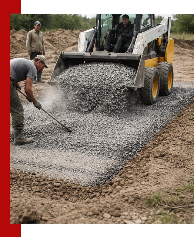 Устройство щебеночной подушки в Петропавловске-Камчатском для дорог и фундаментов